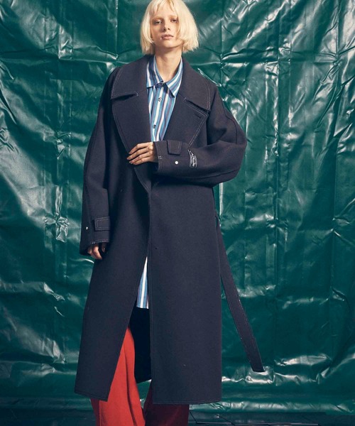 ユニセックスアイテム》SUPER140Sウールカットオフステッチダブル