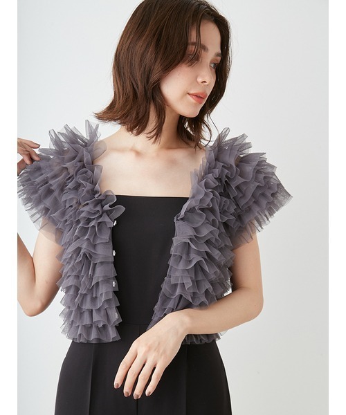 SNIDEL（スナイデル）の「チュールボレロセットオールインワン