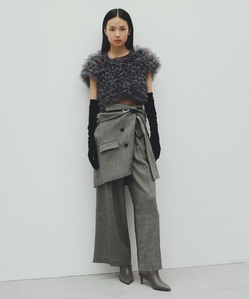 SNIDEL（スナイデル）の「チュールボレロセットオールインワン