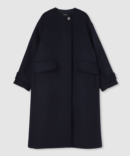 allureville（アルアバイル）の「ミリオールクルーコート（ノーカラー