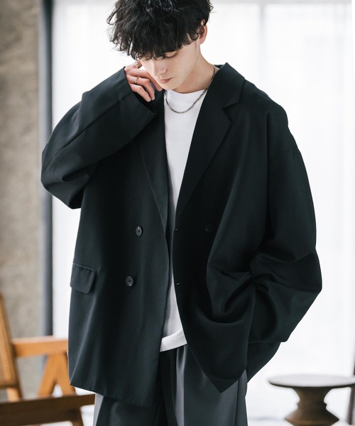 オーバーサイズダブルテーラードジャケット（テーラードジャケット