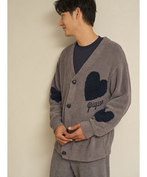 セール】【ONLINE限定】【UNISEX】ハートジャガードカーディガン