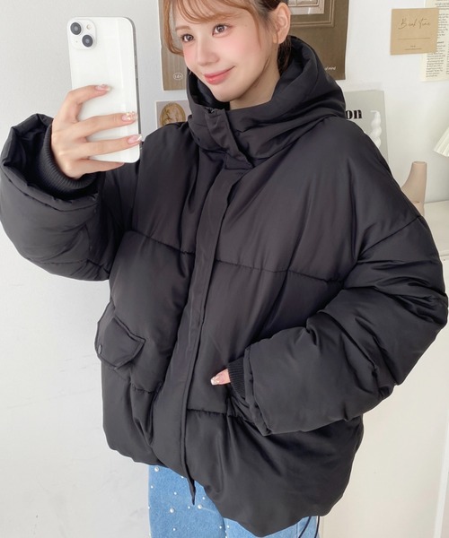 moment+（モーメントプラス）の「ファイバーダウン袖リブフード