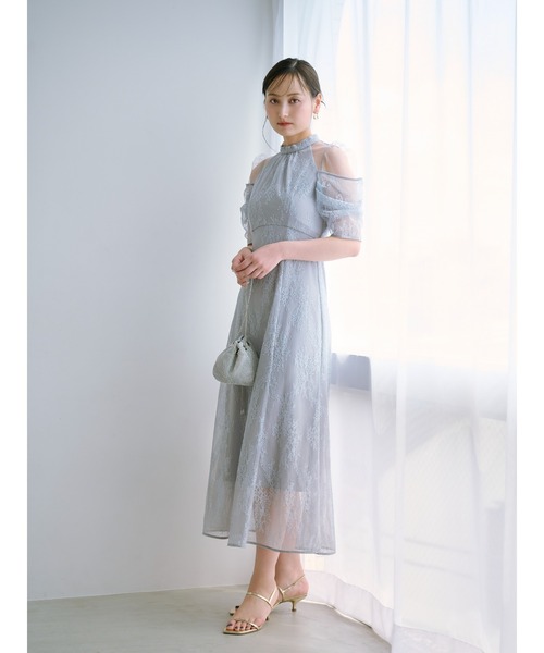 SNIDEL（スナイデル）の「デザインスリーブレースドレス（ワンピース