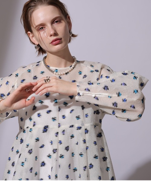 CADUNE（カデュネ）の「フラワージャガードブラウス（シャツ/ブラウス