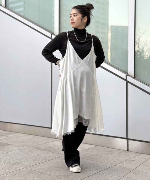 レースドッキングキャミワンピース（ワンピース）｜AP STUDIO