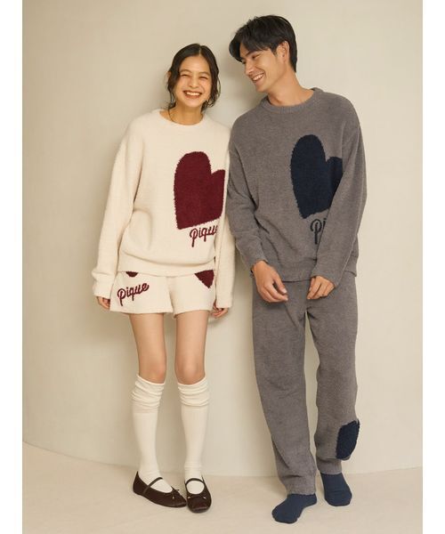 セール】【ONLINE限定】ハートジャガードプルオーバー＆ショートパンツ