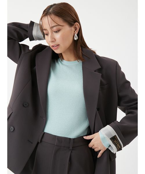 セール】【セットアップ対応】ターンバックダブルブレストジャケット