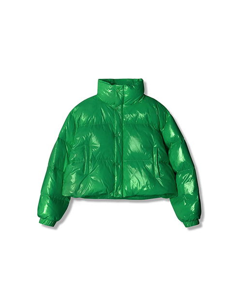 Siberia Duck Shiny Crop Padding GREEN（ダウンジャケット/コート