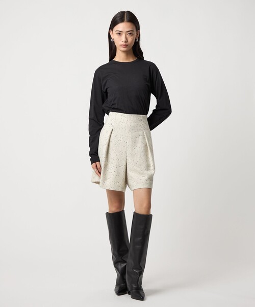 EMMEL REFINES＞EM ノットツイードライク ショートパンツ（スラックス