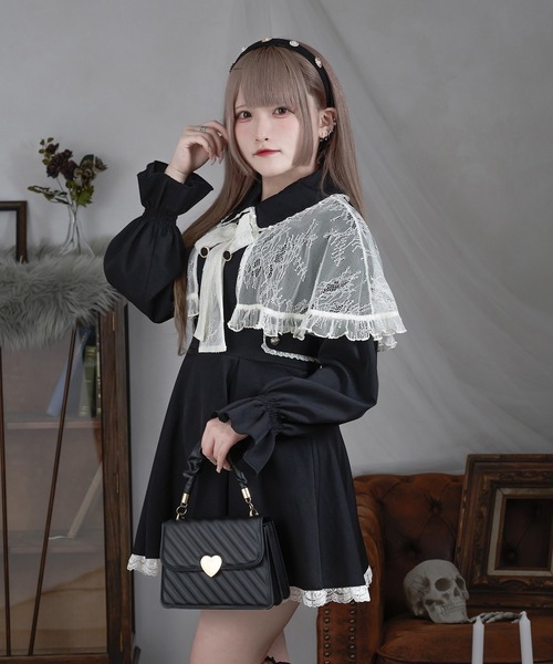 Pal elfy（パルエルフィー）の「レースケープ付きワンピース