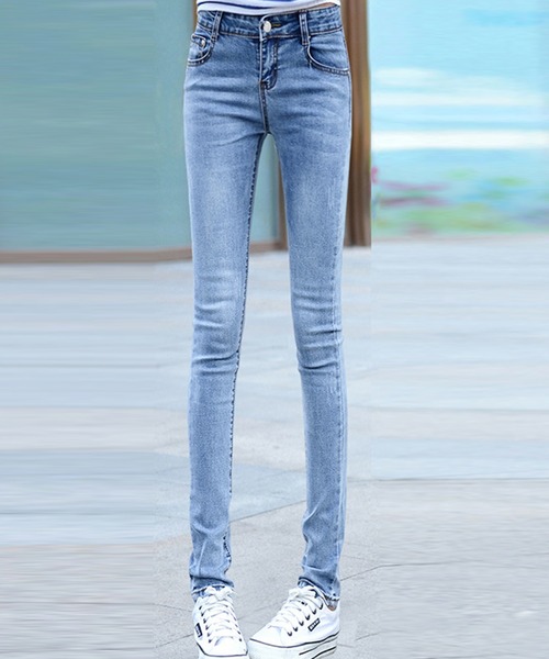 セール】レディース アメカジハイウエストストレッチスキニージーンズ