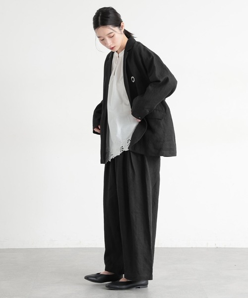 セール】《natural by clip》フレンチリネンジャケット×パンツ[プチ