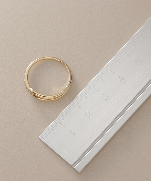 K10ダイヤモンド ハーフノット リング（リング）｜COCOSHNIK（ココシュ