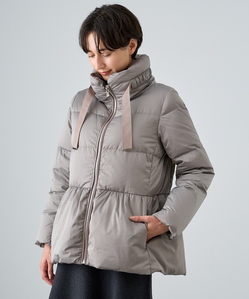 ANAYI（アナイ）の「ソロサテンペプラムダウンコート（ダウン