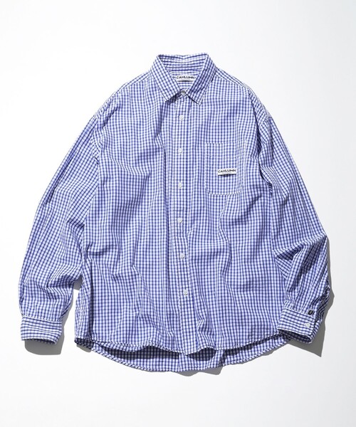 CAHLUMN/カウラム Magazine Pocket Broad Shirt(Gingham)/マガジン