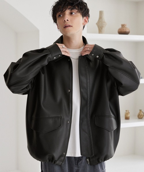 セール】オーバーサイズドローコード比翼ブルゾン（ブルゾン）｜MONO