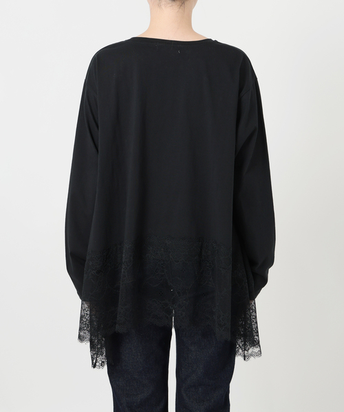 WEB限定/追加6》レースコンビカットソー（Tシャツ/カットソー）｜SLOBE