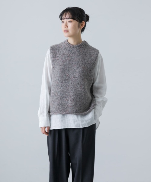 かぐれ（カグレ）の「カラーネップアルパカニットベスト（ベスト