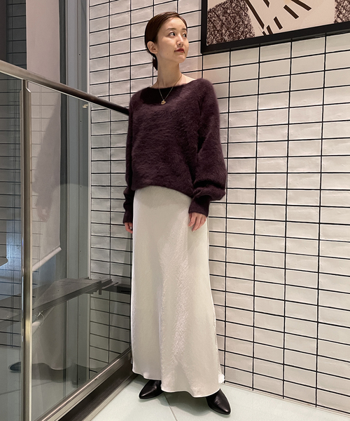 IENA（イエナ）の「フォックスカシミヤ ボートネックプルオーバー