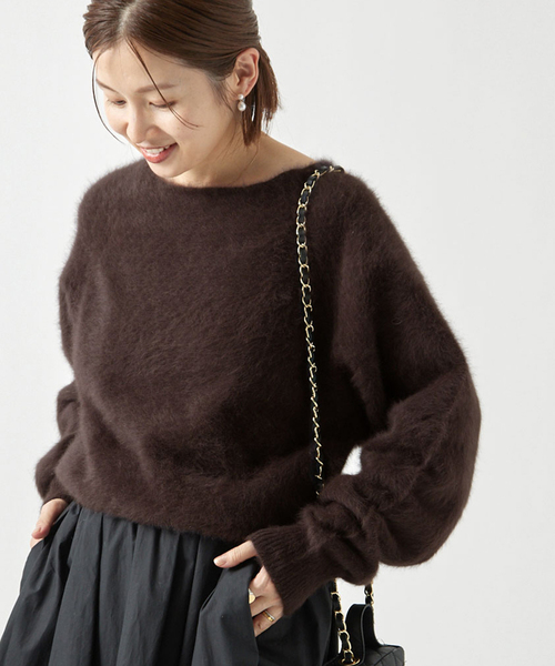 IENA（イエナ）の「フォックスカシミヤ ボートネックプルオーバー
