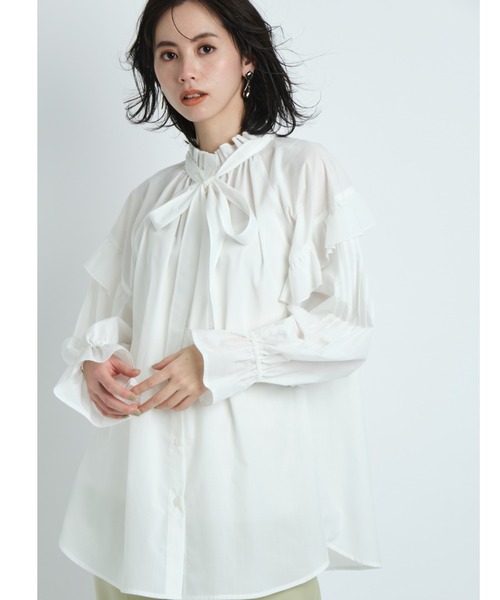 CADUNE（カデュネ）の「フリルボウタイブラウス（シャツ/ブラウス