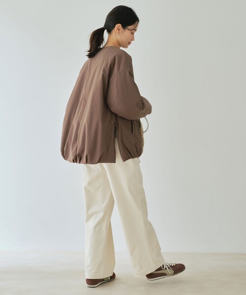 セール】［size SHORTあり］パフィー ノーカラー ブルゾン 撥水 保温性