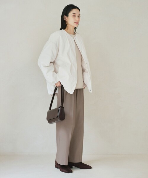 セール】［size SHORTあり］パフィー ノーカラー ブルゾン 撥水 保温性