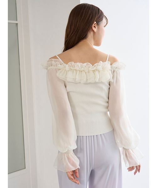 デザインシアーフリルニットプルオーバー（ニット/セーター）｜SNIDEL