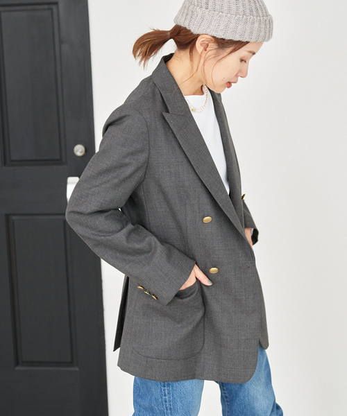 IENA（イエナ）の「ウールダブルブレストジャケット（テーラード