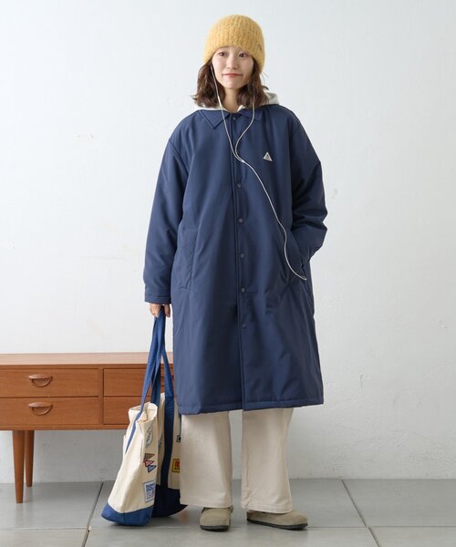 セール】【GEVACO】中綿ステンカラーロングコート（ステンカラーコート