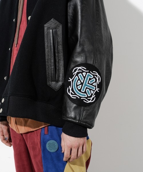 FACETASM 10SS バタフライ転写スタジャン ブラックFACETASM