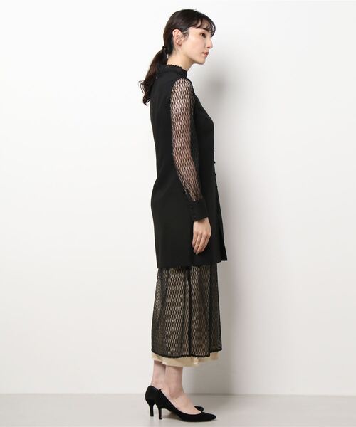 Ameri（アメリ）の「MELON SLEEVE STRAIGHT DRESS（ワンピース）」 - WEAR