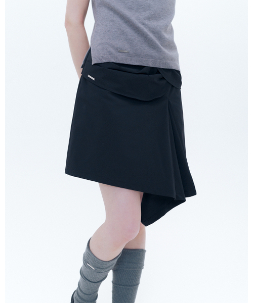 セール】Layered chiton mini skirt BLACK（スカート）｜Miseki SEOUL