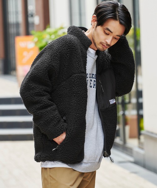 MARK&LONA ボアブルゾン フリースダウン48 MARK&LONA ボアブルゾン