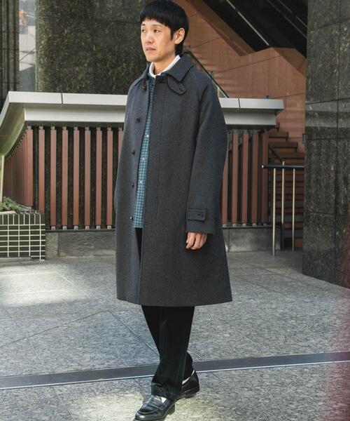 セール】ウールメルトンステンカラーコート（ステンカラーコート