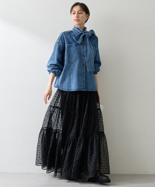 デニムボウタイシャツ（シャツ/ブラウス）｜Whim Gazette（ウィム