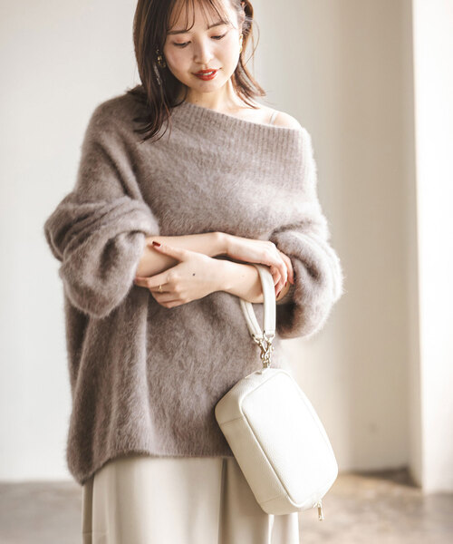 Noble（ノーブル）の「ファーニットオフショルプルオーバー（ニット