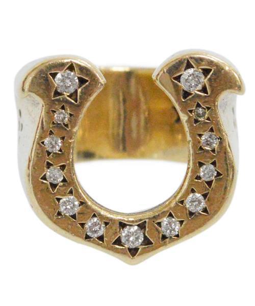 ブランド古着】ダイヤ入ホースシューリング ゴールド チックリング