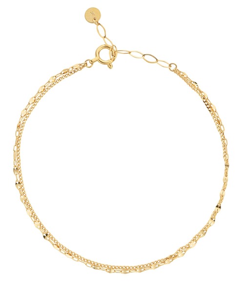 K18イエローゴールド ダブルチェーンブレスレット（ブレスレット