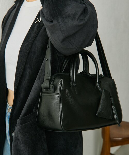 インフルエンサーuchida企画/本革》2WAYシンプルボストンバッグ
