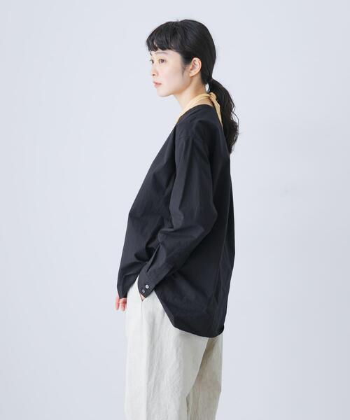 コットンクルーネックプルオーバーシャツ（シャツ/ブラウス）｜かぐれ