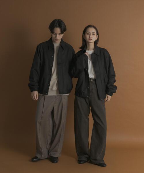 セール】『ユニセックス』ツイルスエードタッチZIPブルゾン（ブルゾン