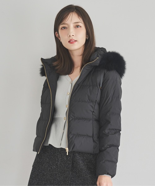 フォックスファー付ショートダウン（ダウンジャケット/コート