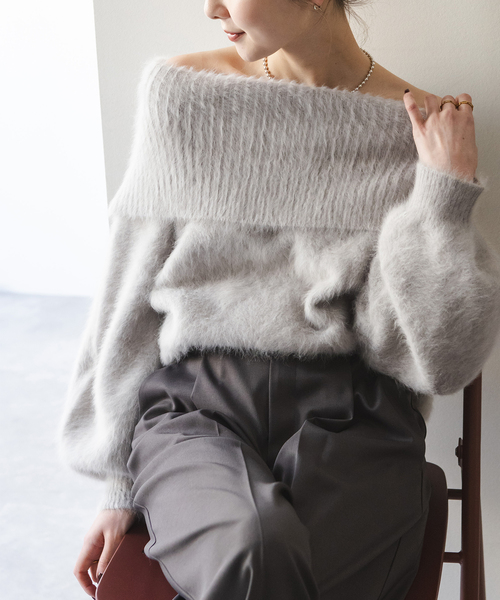 Noble（ノーブル）の「【NOBLE×L'AUBE BLANC】FOX/カシミヤオフ