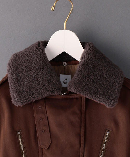 36 ＜6(ROKU)＞BOA COLLAR ZIP COAT/コート