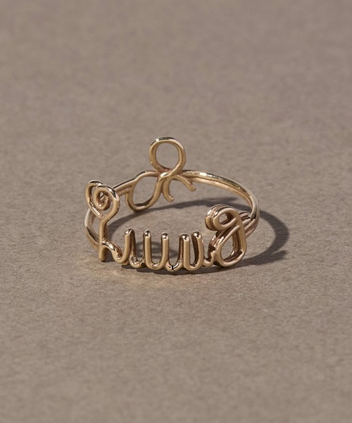 セール】【K10】メッセージラインリング/ハートモチーフ（リング