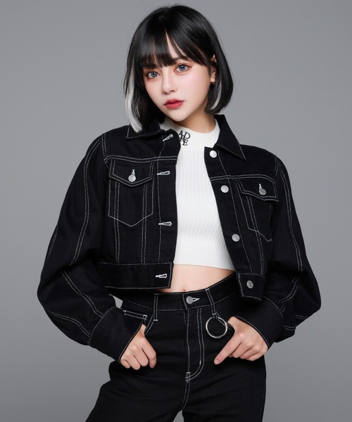 セール】stitch denim jacket / ステッチデニムジャケット（デニム