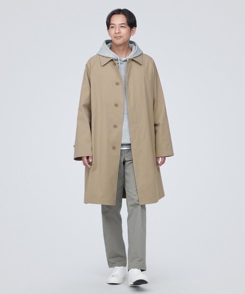 セール】撥水ステンカラーコート（裏地なし）（ステンカラーコート