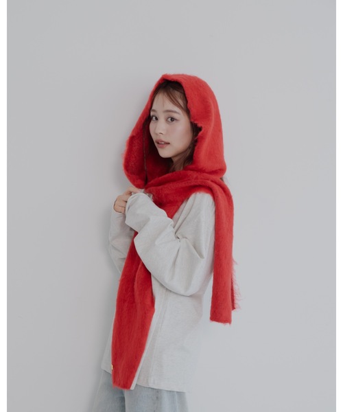 モヘアフードマフラー（マフラー）｜jumelle（ジュメロ）の